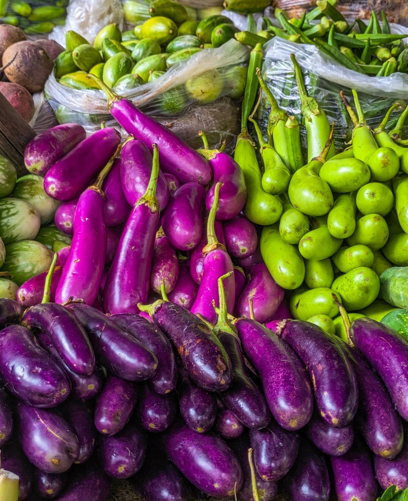 Packed vegetables ready for delivery